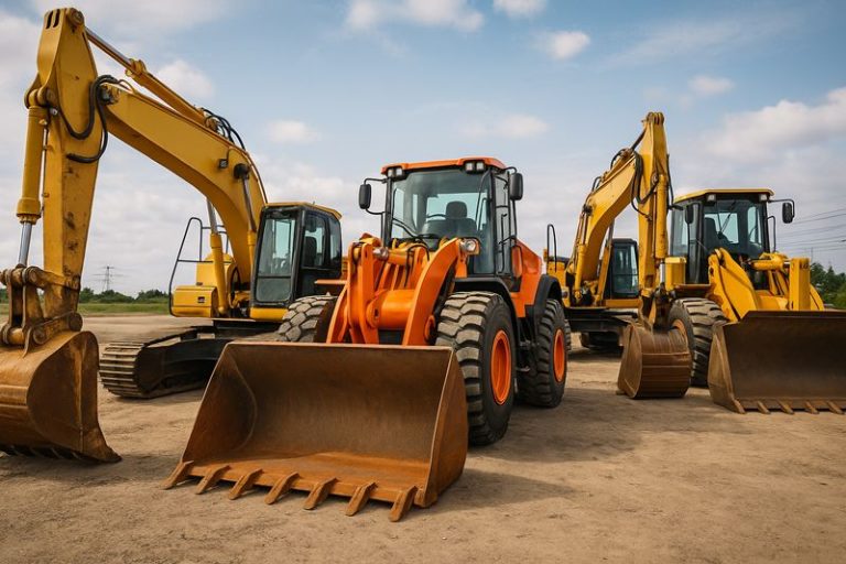 Heavy equipment used for construction projects