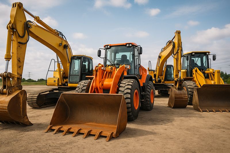 Heavy equipment used for construction projects
