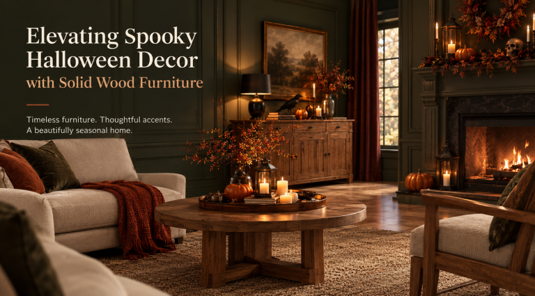 Elevating Spooky Halloween Decor with Solid Wood Furniture